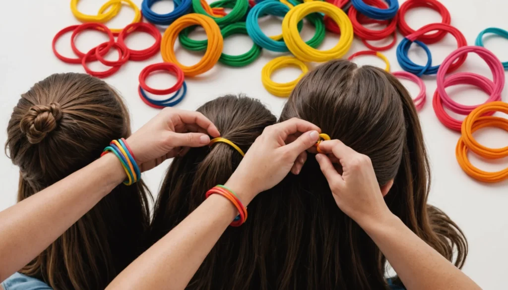 elastique en caoutchouc pour cheveux